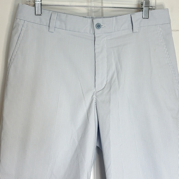 Nike Golf Blue White Stripe Flat Front Shorts 32 - Picture 2 of 9